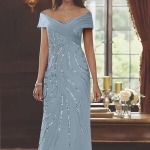 Elegant Blue Evening Gown